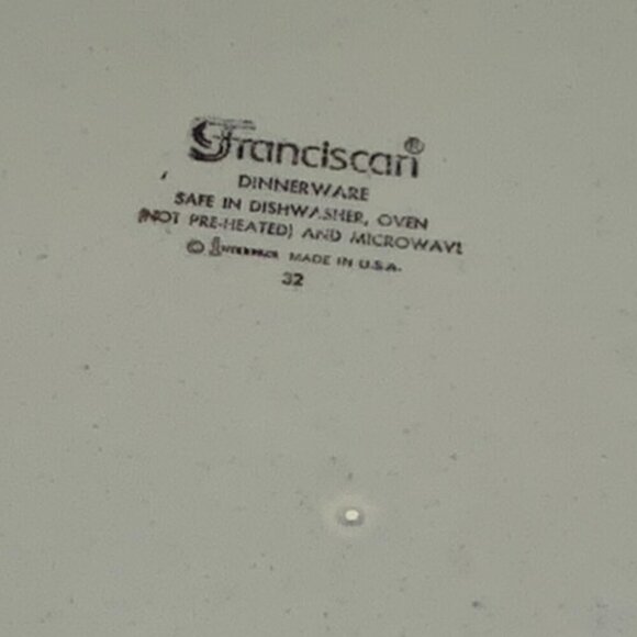 Franciscan Dinnerware Dutch Weave Blue Made in USA 32 Serving Platter - Picture 8 of 9